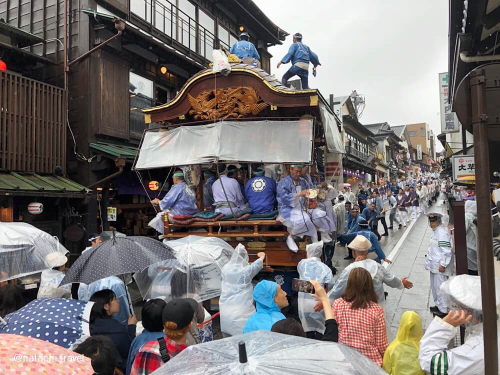 千葉成田祇園祭山車繞行成田山表參道