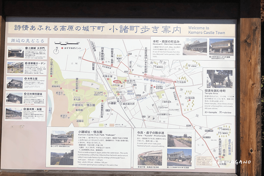 長野小諸城址散步地圖